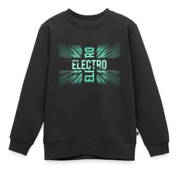 Electro Techno Rave DJ Festival - Kinder Premium Organic Sweatshirt - Schwarz - Vorne - AI Model Kid Female (0cm)