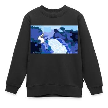 Im Frieden sein - Kinder Premium Organic Sweatshirt - Schwarz - Vorne - AI Model Kid Female (0cm)