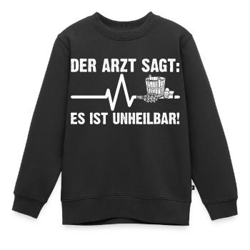Wellness Saunagänger Saunieren Saunierer Sauna - Kinder Premium Organic Sweatshirt - Schwarz - Vorne - AI Model Kid Female (0cm)
