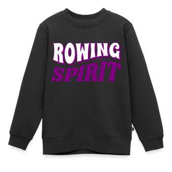 de l’aviron - Aviron - Rameur - Rameur - Sweat Premium enfant bio - noir - Devant - AI Model Kid Female (0cm)
