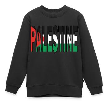 Palestine in Nationalfarben - Kinder Premium Organic Sweatshirt - Schwarz - Vorne - AI Model Kid Female (0cm)