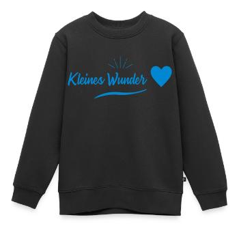 Grossesse - petit miracle - Sweat Premium enfant bio - noir - Devant - AI Model Kid Female (0cm)