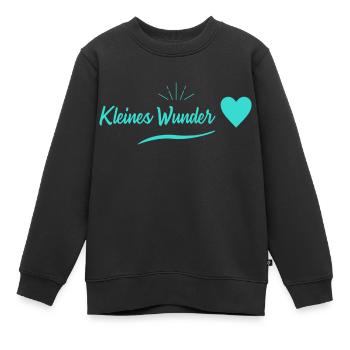 Grossesse - Petit miracle - Sweat Premium enfant bio - noir - Devant - AI Model Kid Female (0cm)