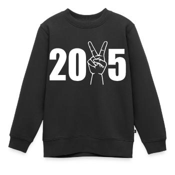 2025 - Kinder Premium Organic Sweatshirt - Schwarz - Vorne - AI Model Kid Female (0cm)