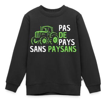 Traktor, Bauer, Bauer, ich bin Bauer - Kinder Premium Organic Sweatshirt - Schwarz - Vorne - AI Model Kid Female (0cm)