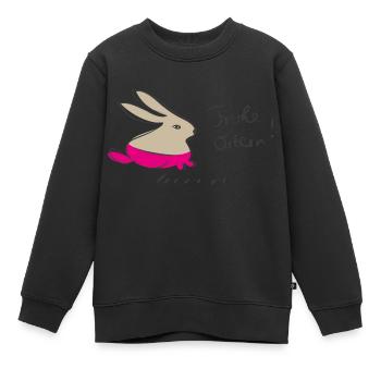 frohe ostern - Kinder Premium Organic Sweatshirt - Schwarz - Vorne - AI Model Kid Female (0cm)
