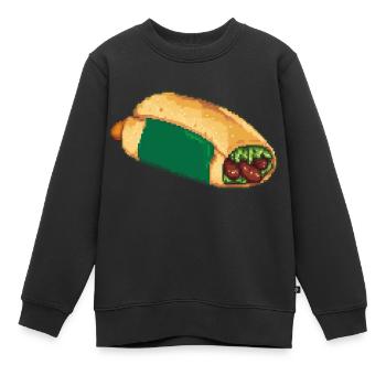 Pixel-Perfect Runza - Kinder Premium Organic Sweatshirt - Schwarz - Vorne - AI Model Kid Female (0cm)