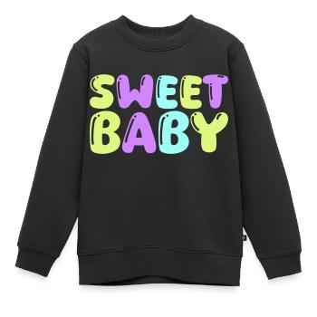 doux bébé - Sweat Premium enfant bio - noir - Devant - AI Model Kid Female (0cm)