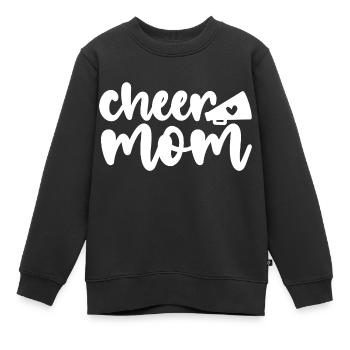 Cheer Mom Shirt Megaphon mit Herzakzent - Kinder Premium Organic Sweatshirt - Schwarz - Vorne - AI Model Kid Female (0cm)