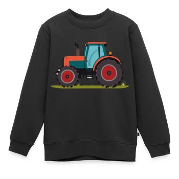 Roter Traktor - Kinder Premium Organic Sweatshirt - Schwarz - Vorne - AI Model Kid Female (0cm)