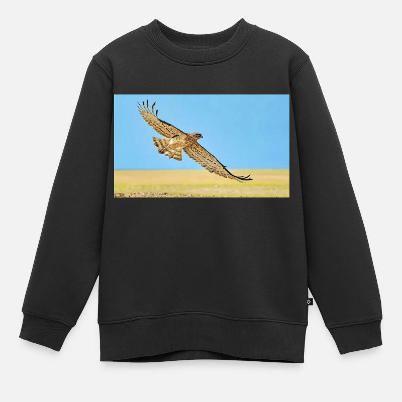 Eagle in Dasert - Kids Premium Organic Sweatshirt - black