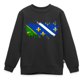 Bosnie-Herzégovine Europe Bosnie et drapeau Mostar - Sweat Premium enfant bio - noir - Devant - AI Model Kid Female (0cm)