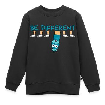 BE DIFFERENT Socke / Sei anders Socke - Kinder Premium Organic Sweatshirt - Schwarz - Vorne - AI Model Kid Female (0cm)
