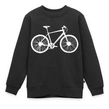 Roue de vélo - Sweat Premium enfant bio - noir - Devant - AI Model Kid Female (0cm)