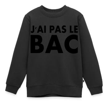 j'ai pas le bac - Sweat Premium enfant bio - noir - Devant - AI Model Kid Female (0cm)