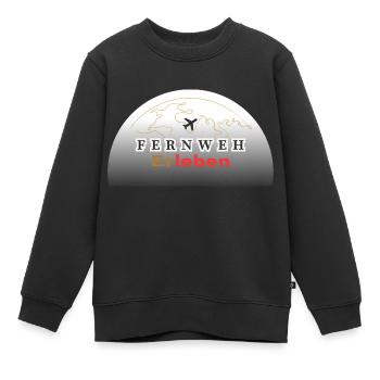 Wanderlust : Votre prochaine aventure - Sweat Premium enfant bio - noir - Devant - AI Model Kid Female (0cm)