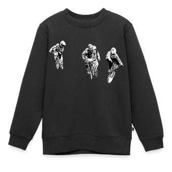 bmx - Sweat Premium enfant bio - noir - Devant - AI Model Kid Female (0cm)