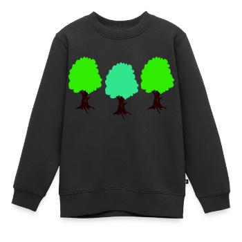 arbres - Sweat Premium enfant bio - noir - Devant - AI Model Kid Female (0cm)