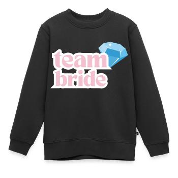 team bride - Kinder Premium Organic Sweatshirt - Schwarz - Vorne - AI Model Kid Female (0cm)