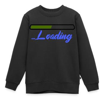 Loading - Kids Premium Organic Sweatshirt - black - Front - AI Model Kid Female (0cm)