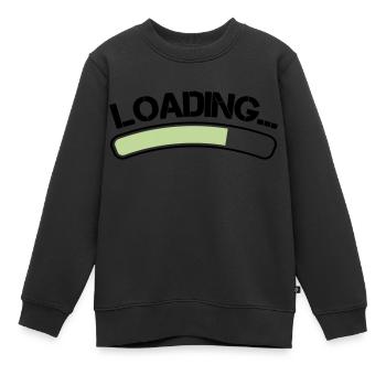 Loading - Kids Premium Organic Sweatshirt - black - Front - AI Model Kid Female (0cm)