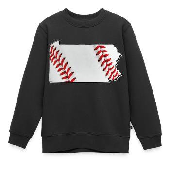 Carte du baseball dans l’État de Pennsylvanie - Sweat Premium enfant bio - noir - Devant - AI Model Kid Female (0cm)