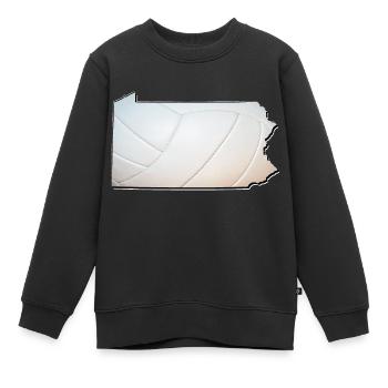 Volleyball in der Pennsylvania State Landkarte - Kinder Premium Organic Sweatshirt - Schwarz - Vorne - AI Model Kid Female (0cm)