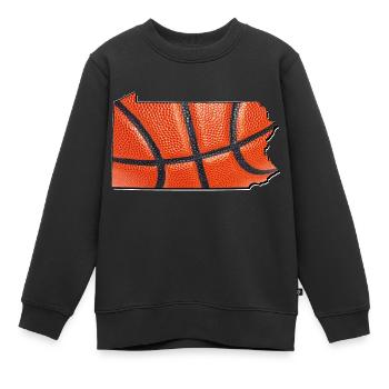 Basketball in der Pennsylvania State Landkarte - Kinder Premium Organic Sweatshirt - Schwarz - Vorne - AI Model Kid Female (0cm)