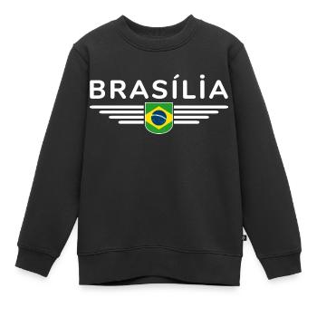 Brasília T-Shirt für Fans und Reisende - Kinder Premium Organic Sweatshirt - Schwarz - Vorne - AI Model Kid Female (0cm)