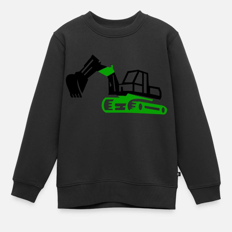 Excavatrice - Sweat Premium enfant bio - noir