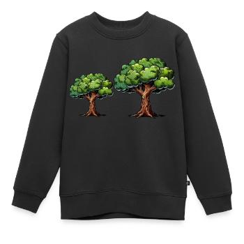 Arbres nature des arbres - Sweat Premium enfant bio - noir - Devant - AI Model Kid Female (0cm)