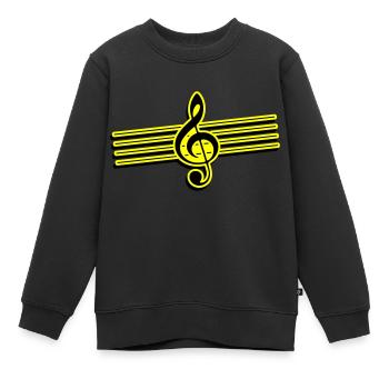 Musique de l’icône de clé - Sweat Premium enfant bio - noir - Devant - AI Model Kid Female (0cm)