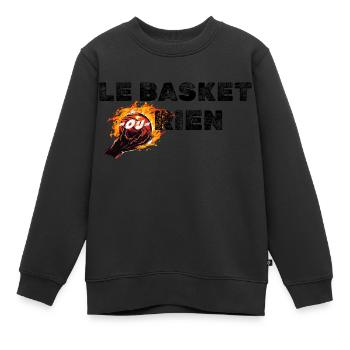 Le basket ou rien. - Sweat Premium enfant bio - noir - Devant - AI Model Kid Female (0cm)