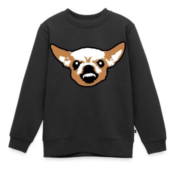 Chihuahua Kleiner Hund Böse Knirschen Nervig Wut - Kinder Premium Organic Sweatshirt - Schwarz - Vorne - AI Model Kid Female (0cm)