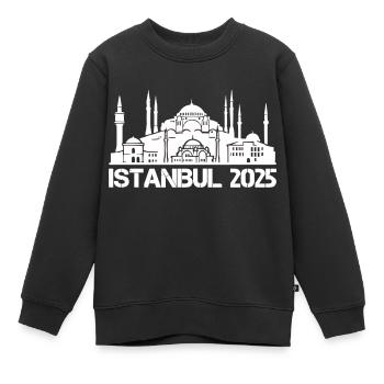 Istanbul 2025 - Sweat Premium enfant bio - noir - Devant - AI Model Kid Female (0cm)