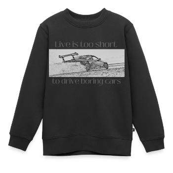 Boring Cars - Kids Premium Organic Sweatshirt - black - Front - AI Model Kid Female (0cm)