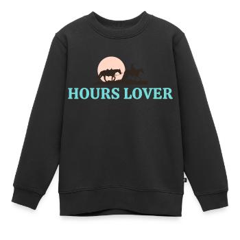 Pferdefreunde - Reiten - Reiter - Kinder Premium Organic Sweatshirt - Schwarz - Vorne - AI Model Kid Female (0cm)
