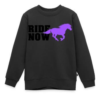 Roulez maintenant - Sweat Premium enfant bio - noir - Devant - AI Model Kid Female (0cm)