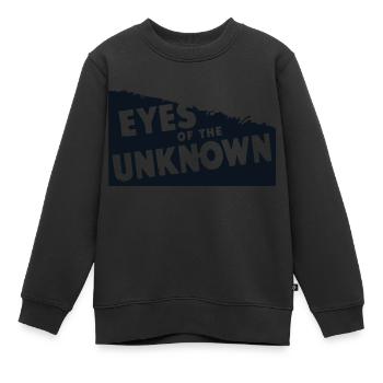 LES YEUX DE L’INCONNU - Sweat Premium enfant bio - noir - Devant - AI Model Kid Female (0cm)