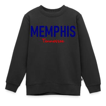 Memphis - Tennessee - USA - United States America - Kinder Premium Organic Sweatshirt - Schwarz - Vorne - AI Model Kid Female (0cm)