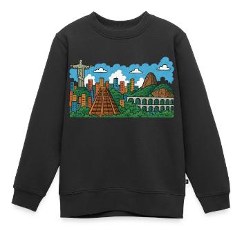Ville de Rio de Janeiro - Sweat Premium enfant bio - noir - Devant - AI Model Kid Female (0cm)