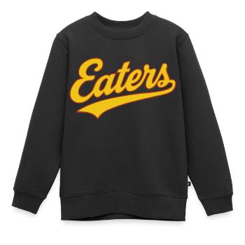 Eaters (fließende Vintage-Baseball-Typografie) - Kinder Premium Organic Sweatshirt - Schwarz - Vorne - AI Model Kid Female (0cm)