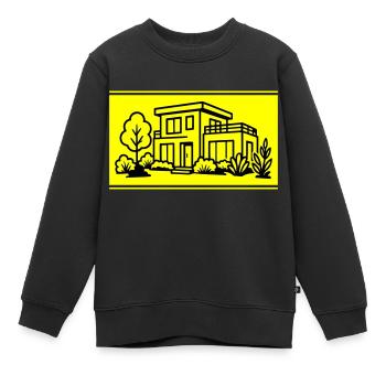 Haus Villa Immobilie - Kinder Premium Organic Sweatshirt - Schwarz - Vorne - AI Model Kid Female (0cm)