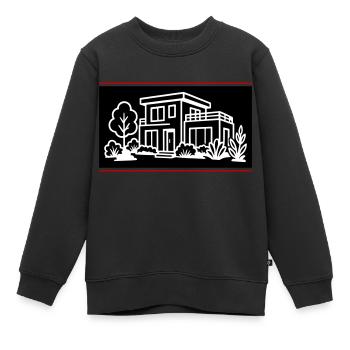 Haus Villa Immobilie - Kinder Premium Organic Sweatshirt - Schwarz - Vorne - AI Model Kid Female (0cm)