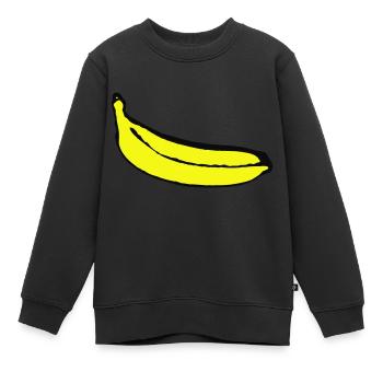 Banane - Kinder Premium Organic Sweatshirt - Schwarz - Vorne - AI Model Kid Female (0cm)
