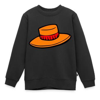 Hut - Kinder Premium Organic Sweatshirt - Schwarz - Vorne - AI Model Kid Female (0cm)