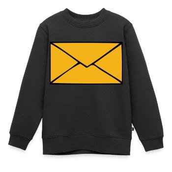 Briefumschlag - Kinder Premium Organic Sweatshirt - Schwarz - Vorne - AI Model Kid Female (0cm)