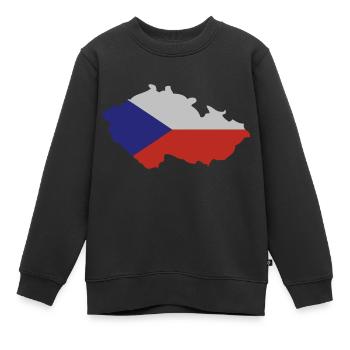 Czech Republic Shape - Kinder Premium Organic Sweatshirt - Schwarz - Vorne - AI Model Kid Female (0cm)