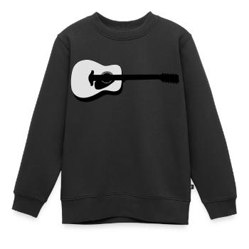 Gitarre - Kinder Premium Organic Sweatshirt - Schwarz - Vorne - AI Model Kid Female (0cm)
