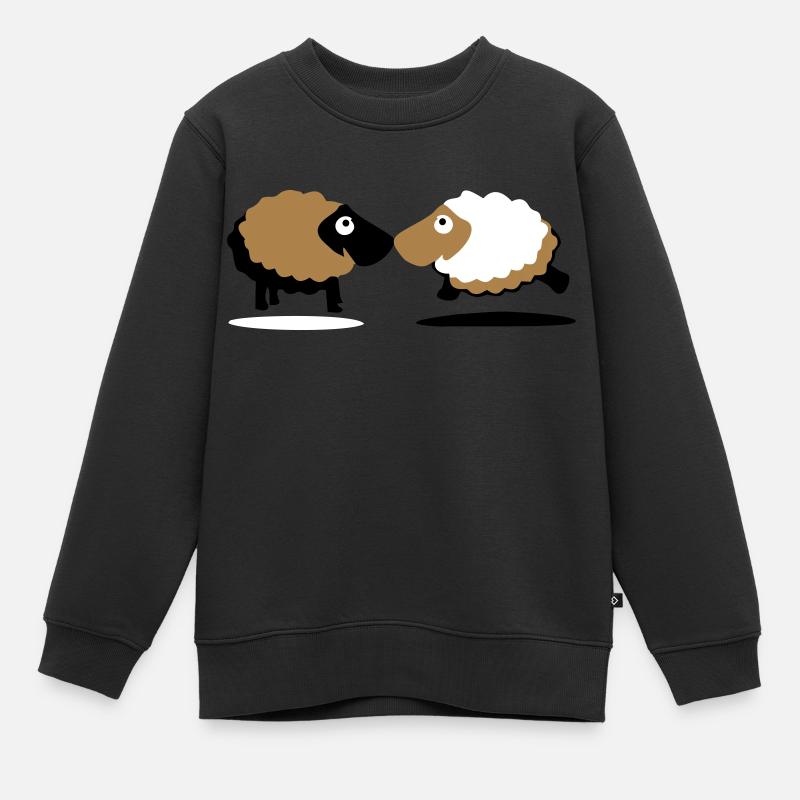 sheep - Kids Premium Organic Sweatshirt - black